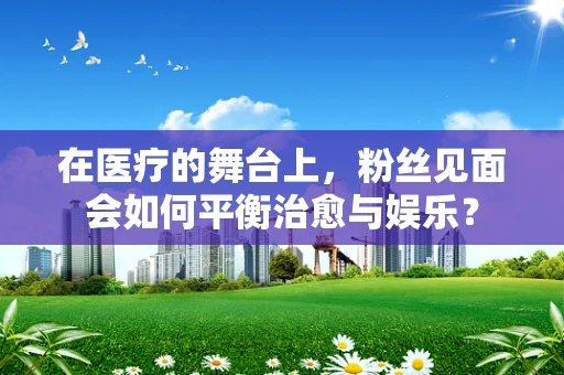 在医疗的舞台上，粉丝见面会如何平衡治愈与娱乐？