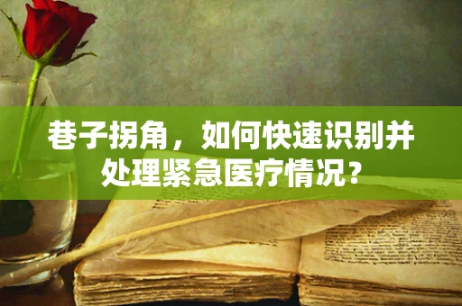 巷子拐角，如何快速识别并处理紧急医疗情况？