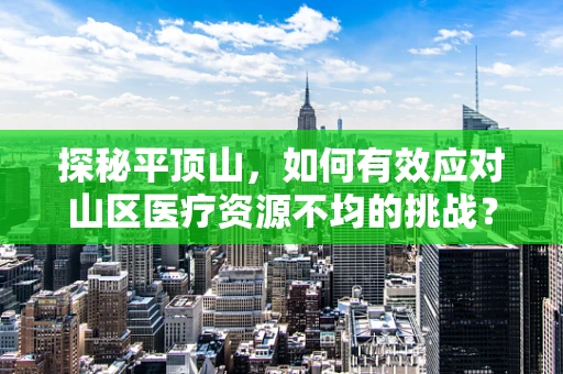 探秘平顶山，如何有效应对山区医疗资源不均的挑战？