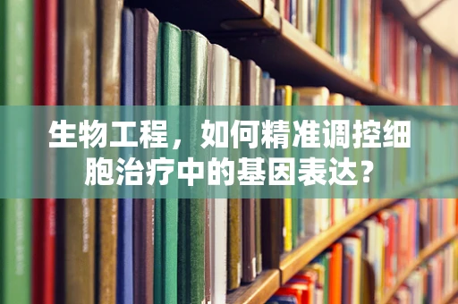 生物工程，如何精准调控细胞治疗中的基因表达？