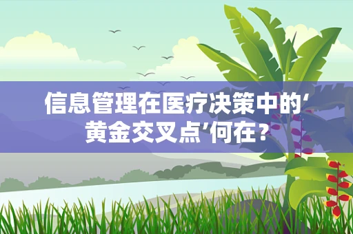 信息管理在医疗决策中的‘黄金交叉点’何在？