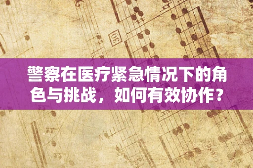 警察在医疗紧急情况下的角色与挑战，如何有效协作？