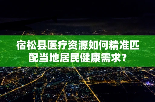 宿松县医疗资源如何精准匹配当地居民健康需求？