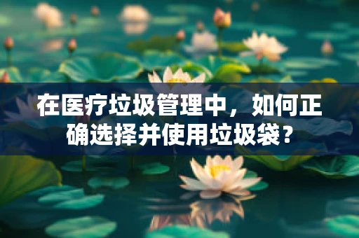 在医疗垃圾管理中，如何正确选择并使用垃圾袋？