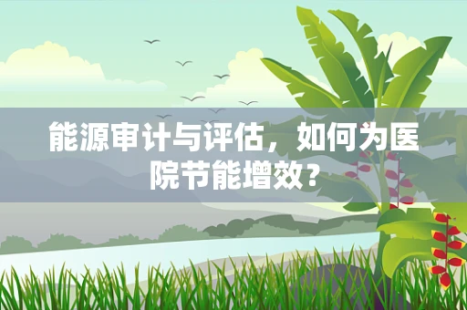 能源审计与评估，如何为医院节能增效？