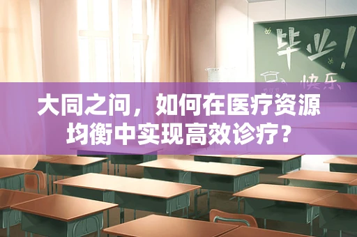 大同之问，如何在医疗资源均衡中实现高效诊疗？