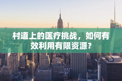 村道上的医疗挑战，如何有效利用有限资源？