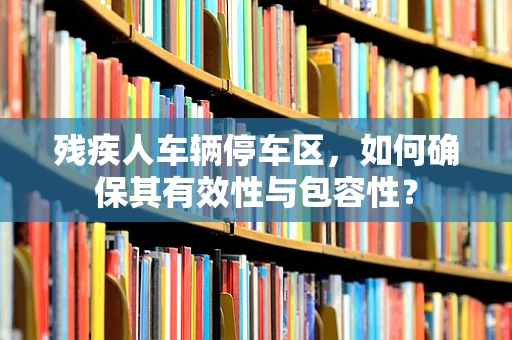残疾人车辆停车区，如何确保其有效性与包容性？