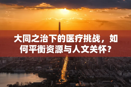 大同之治下的医疗挑战，如何平衡资源与人文关怀？