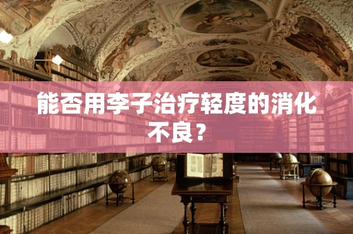 能否用李子治疗轻度的消化不良？