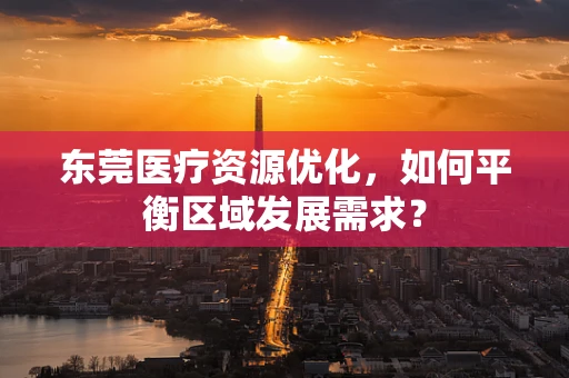 东莞医疗资源优化，如何平衡区域发展需求？