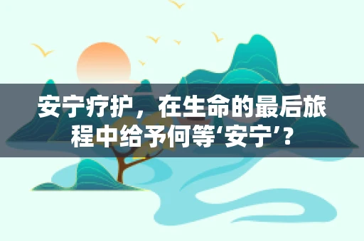 安宁疗护，在生命的最后旅程中给予何等‘安宁’？