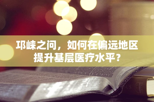 邛崃之问，如何在偏远地区提升基层医疗水平？