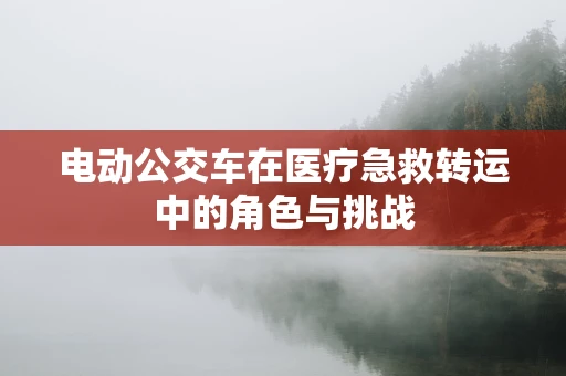 电动公交车在医疗急救转运中的角色与挑战