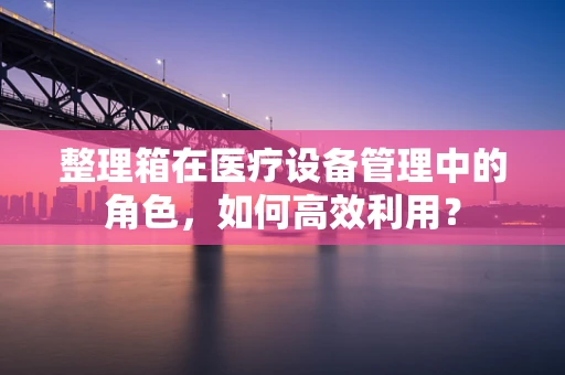 整理箱在医疗设备管理中的角色，如何高效利用？