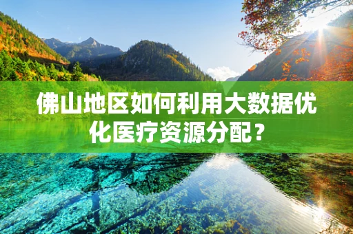 佛山地区如何利用大数据优化医疗资源分配？