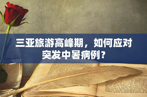 三亚旅游高峰期，如何应对突发中暑病例？