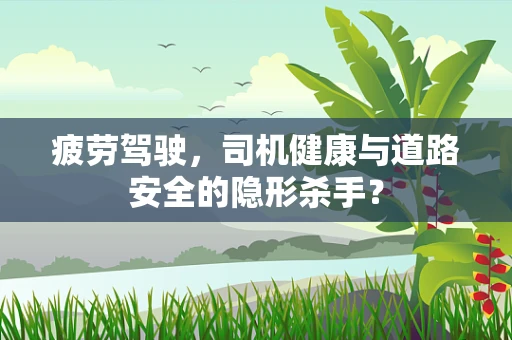 疲劳驾驶，司机健康与道路安全的隐形杀手？