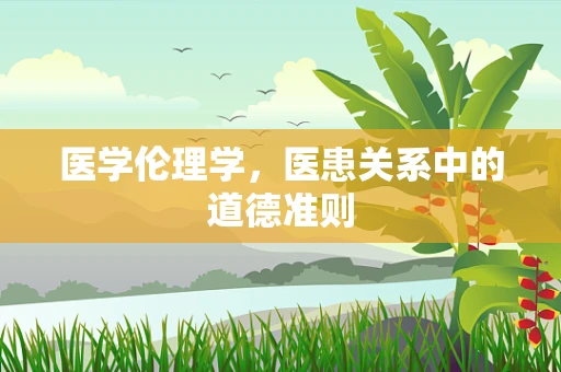 医学伦理学，医患关系中的道德准则