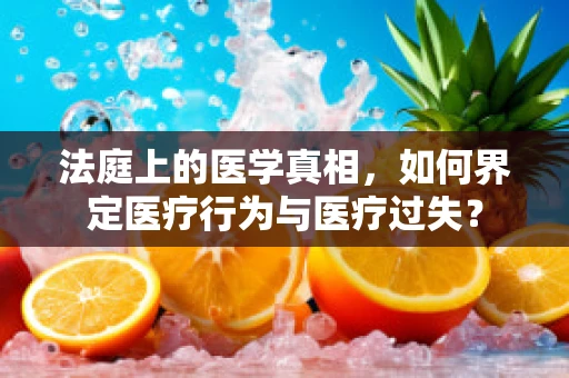 法庭上的医学真相，如何界定医疗行为与医疗过失？