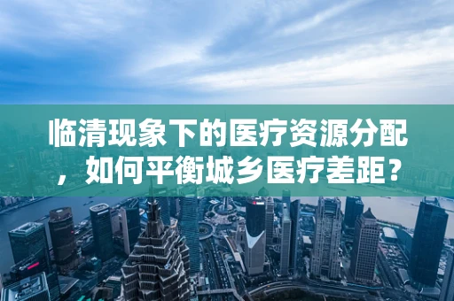 临清现象下的医疗资源分配，如何平衡城乡医疗差距？