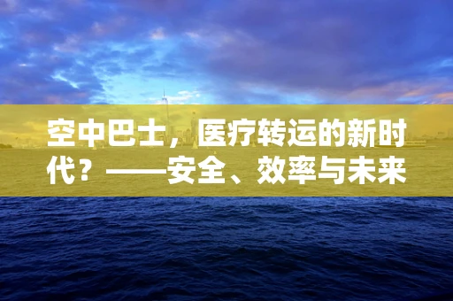 空中巴士，医疗转运的新时代？——安全、效率与未来挑战的平衡