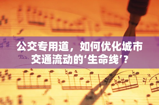 公交专用道，如何优化城市交通流动的‘生命线’？