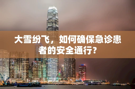 大雪纷飞，如何确保急诊患者的安全通行？