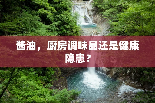 酱油，厨房调味品还是健康隐患？