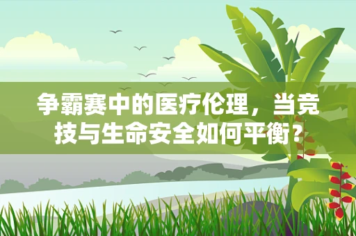 争霸赛中的医疗伦理，当竞技与生命安全如何平衡？