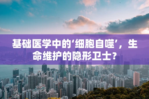 基础医学中的‘细胞自噬’，生命维护的隐形卫士？