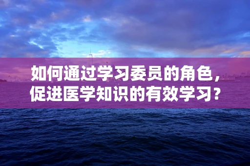 如何通过学习委员的角色，促进医学知识的有效学习？
