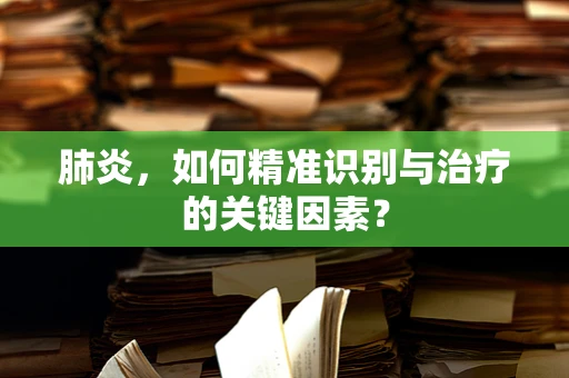 肺炎，如何精准识别与治疗的关键因素？