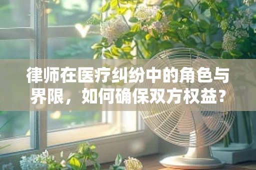 律师在医疗纠纷中的角色与界限，如何确保双方权益？