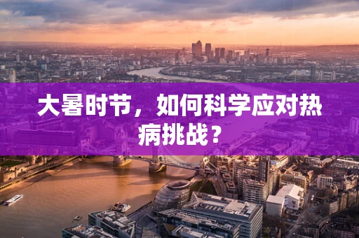 大暑时节，如何科学应对热病挑战？