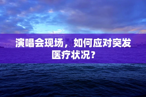 演唱会现场，如何应对突发医疗状况？