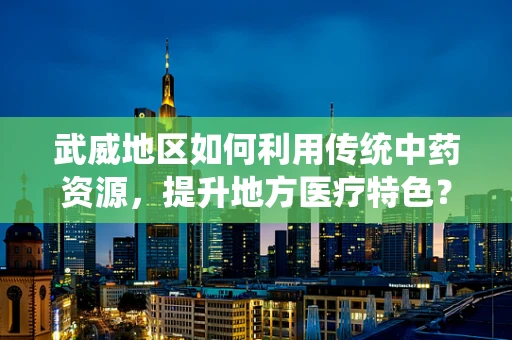 武威地区如何利用传统中药资源，提升地方医疗特色？