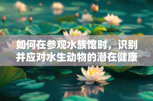 如何在参观水族馆时，识别并应对水生动物的潜在健康问题？