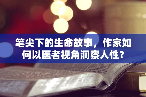 笔尖下的生命故事，作家如何以医者视角洞察人性？