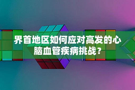 界首地区如何应对高发的心脑血管疾病挑战？