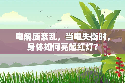 电解质紊乱，当电失衡时，身体如何亮起红灯？