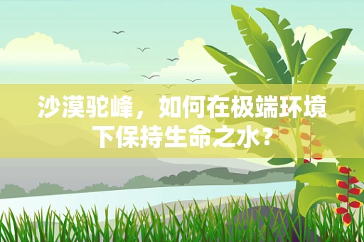 沙漠驼峰，如何在极端环境下保持生命之水？