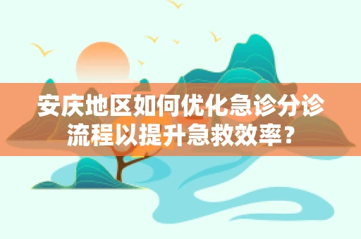 安庆地区如何优化急诊分诊流程以提升急救效率？