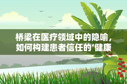 桥梁在医疗领域中的隐喻，如何构建患者信任的‘健康之桥’？