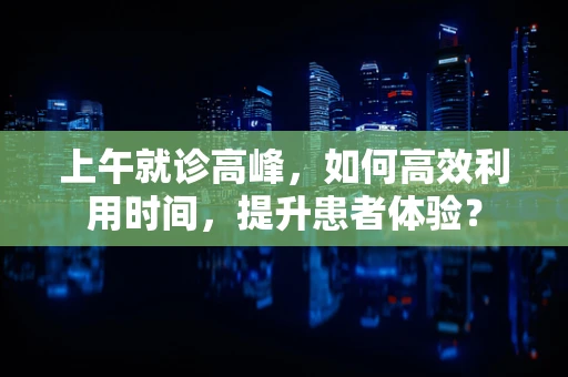 上午就诊高峰，如何高效利用时间，提升患者体验？
