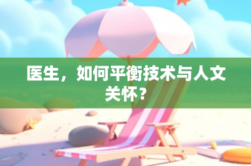 医生，如何平衡技术与人文关怀？