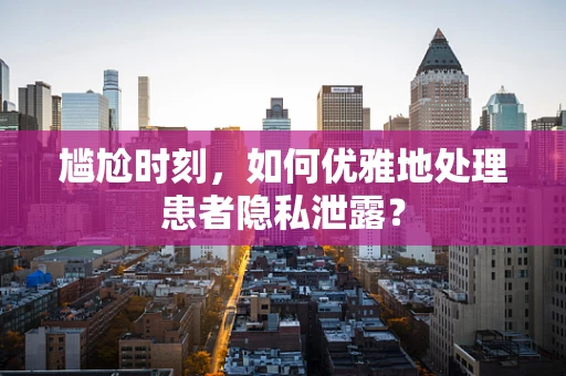尴尬时刻，如何优雅地处理患者隐私泄露？