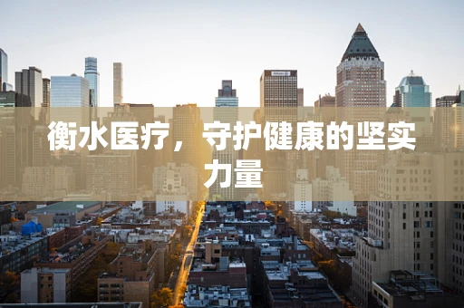 衡水医疗，守护健康的坚实力量
