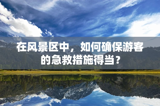 在风景区中，如何确保游客的急救措施得当？