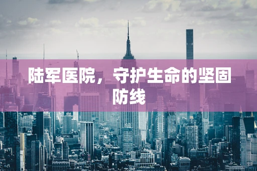 陆军医院，守护生命的坚固防线